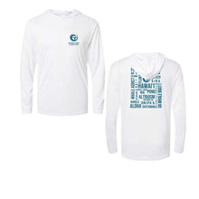 Load image into Gallery viewer, Da Whale Boat Polyester Hoodie with UPF 50 - White
