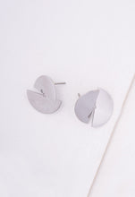 Load image into Gallery viewer, Audrey Silver or Gold Stud Circle Earrings