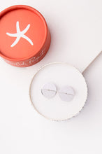 Load image into Gallery viewer, Audrey Silver or Gold Stud Circle Earrings