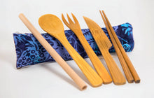 Load image into Gallery viewer, Purple Pineapple Bamboo Utensils