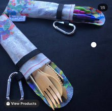 Load image into Gallery viewer, Fused Plastic "Bring-Your-Own" Slide Pouch and Cutlery Sets