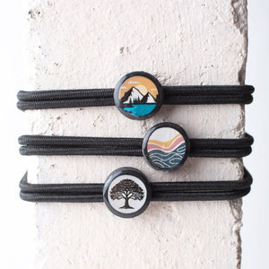 Daily Inspiration Smart Bracelet - Tree of Life - Elastic: Olive / Daily Quote