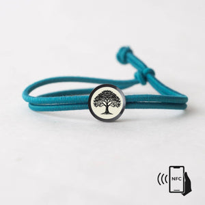 Daily Inspiration Smart Bracelet - Tree of Life - Elastic: Olive / Daily Quote