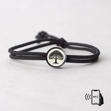 Load image into Gallery viewer, Daily Inspiration Smart Bracelet - Tree of Life - Elastic: Olive / Daily Quote