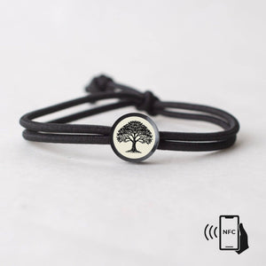 Daily Inspiration Smart Bracelet - Tree of Life - Elastic: Olive / Daily Quote