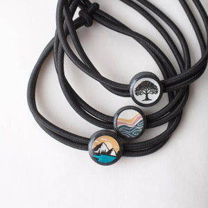 Daily Inspiration Smart Bracelet - Tree of Life - Elastic: Olive / Daily Quote