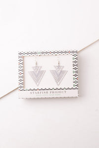 CiCi Silver Geometric Dangle Earrings