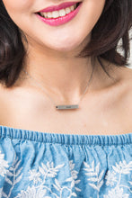 Load image into Gallery viewer, Faith Silver Bar Necklace